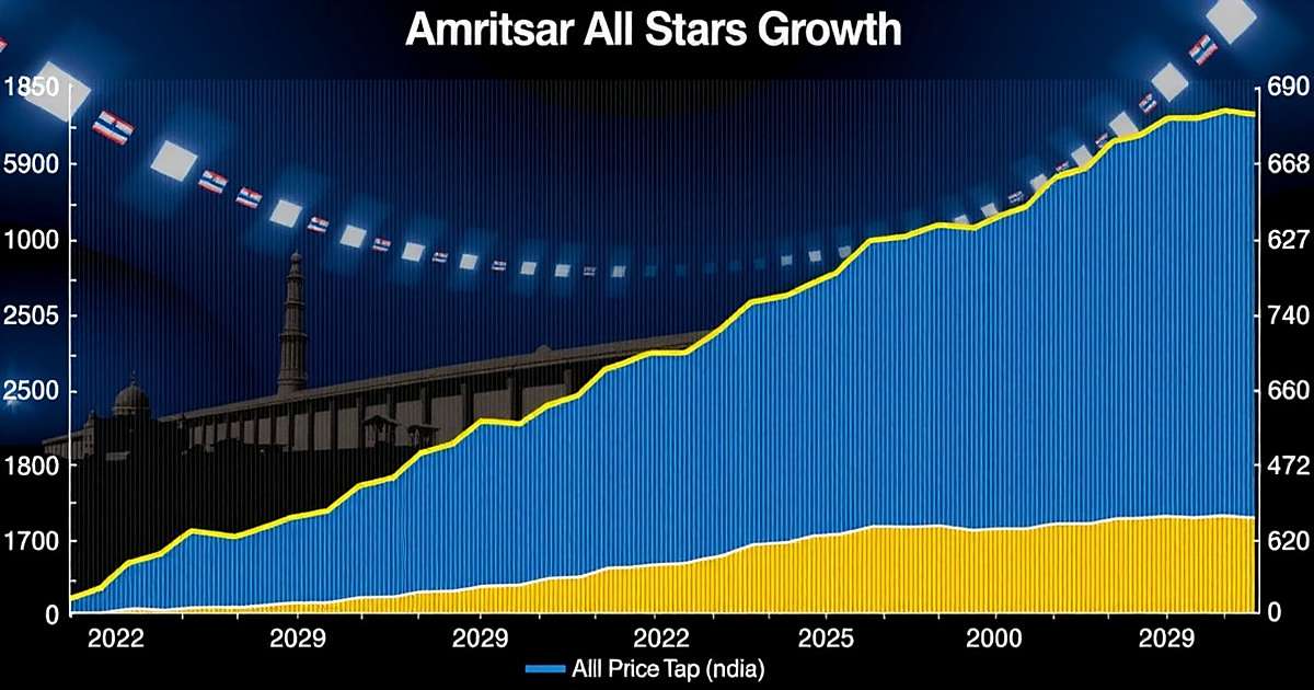 Amritsar All Stars download statistics in India Graph showing Amritsar All Stars download growth in India from 2022 to 2025