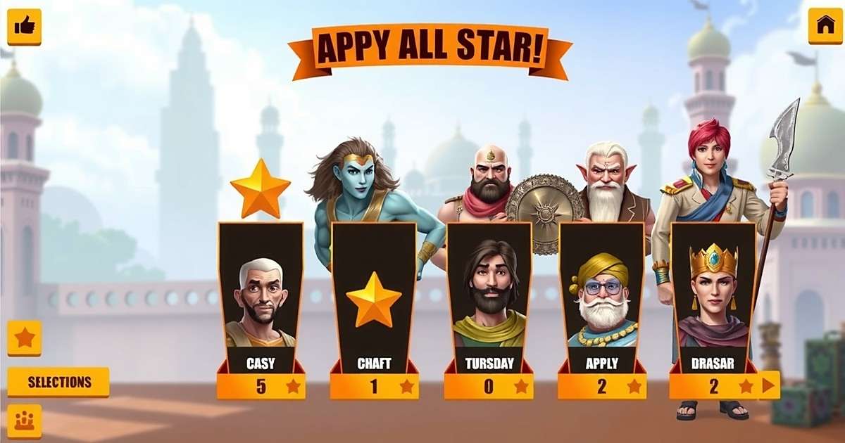 Building the perfect team in Amritsar All Stars Amritsar All Stars team selection screen showing diverse characters with different abilities